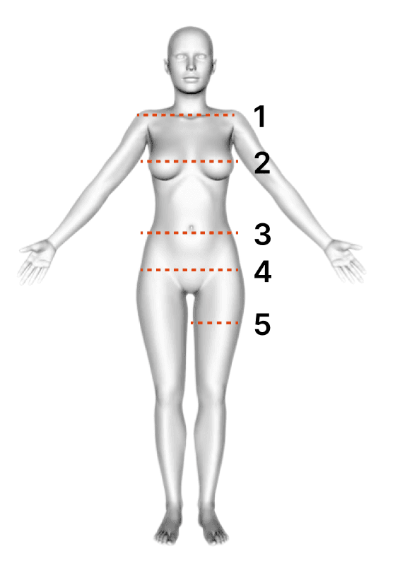 Women's body measurement guide