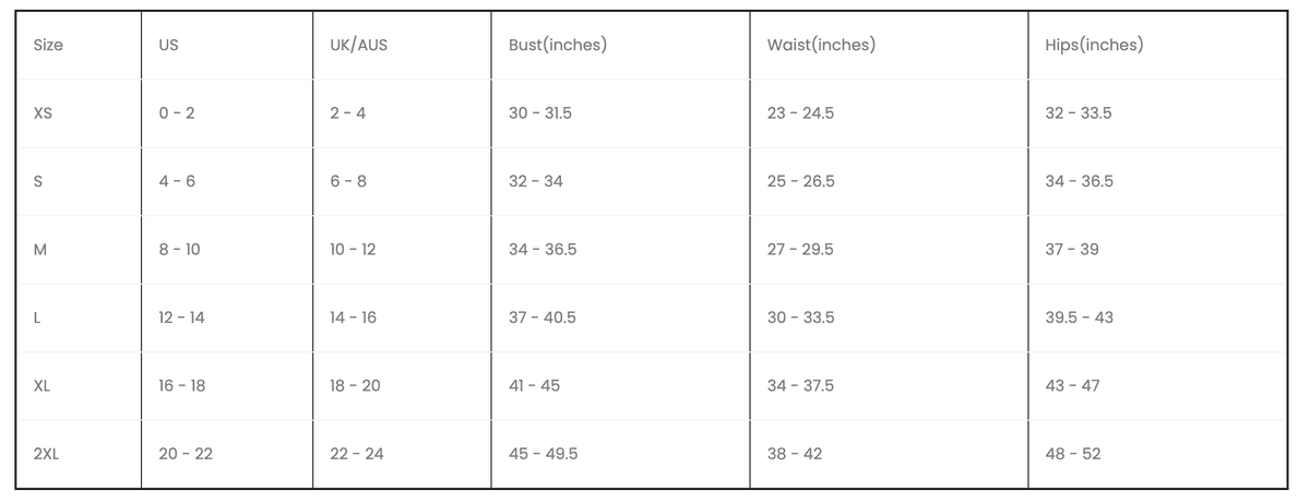 Women Size Guide
